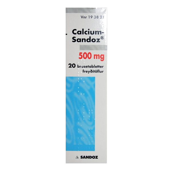 Calcium Sandoz brusetabletter 500mg 20stk