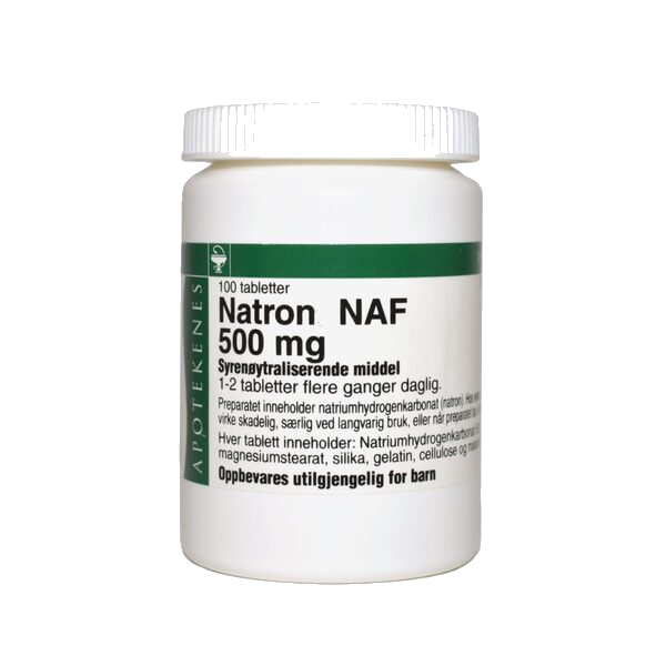Natron NAF 500 mg tabletter, 100 stk