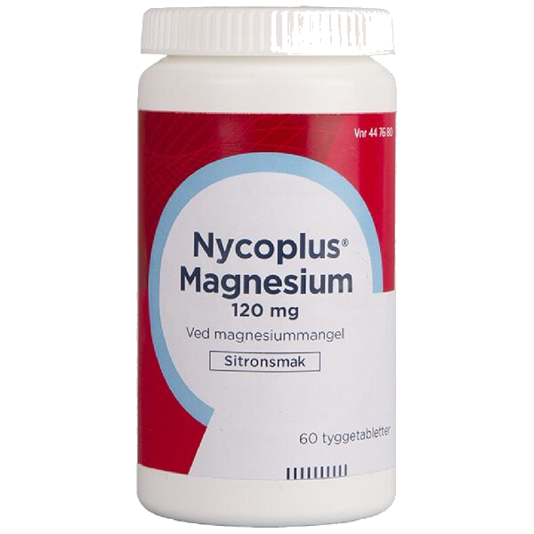 Nycoplus Magnesium 120mg tyggetabletter 60 stk