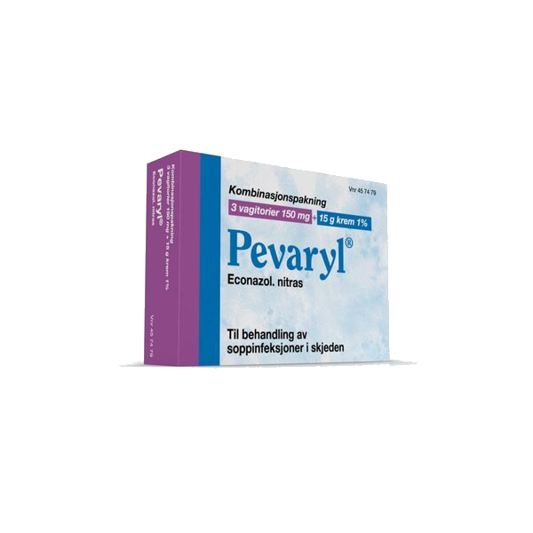 Pevaryl vagitorier 150 mg krem 1% 3 + 15g