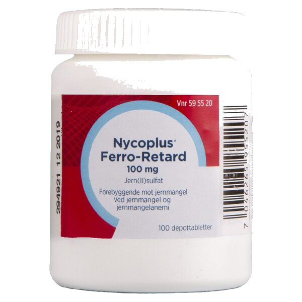 Nycoplus Ferro-Retard 100mg depottabletter 100 stk