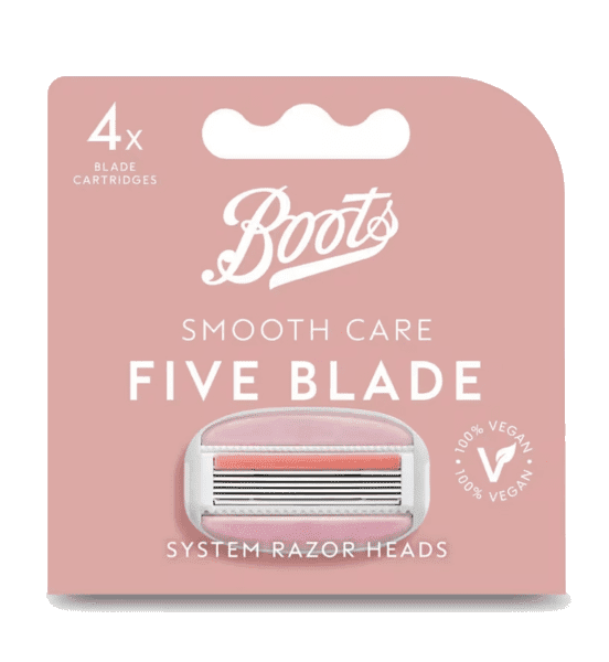 Boots Smooth Care 5-Blads System Barberhøvel Refillblader 4 stk