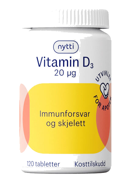 Nytti Vitamin D3 20 µg, 120 stk