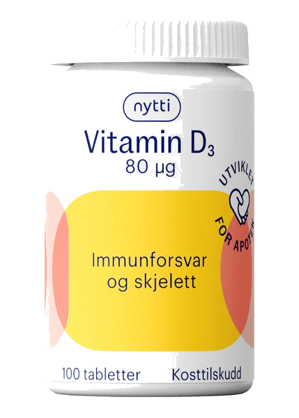 Nytti Vitamin D3 80 µg 100 stk