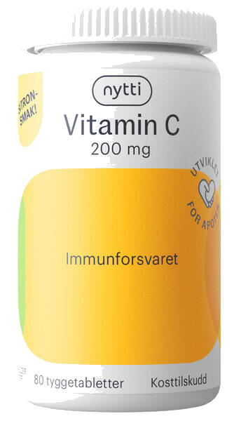 Nytti Vitamin C Tyggetablett 200mg, 80 stk