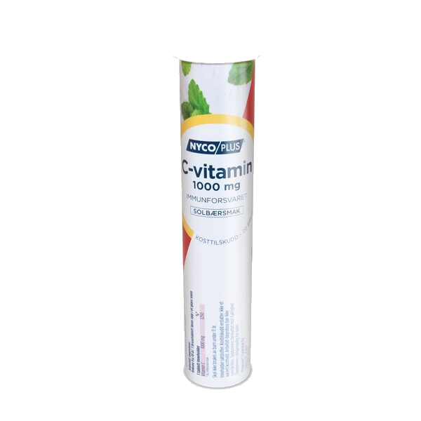 Nycoplus C-vitamin 1000mg brusetabletter med solbærsmak 20 stk