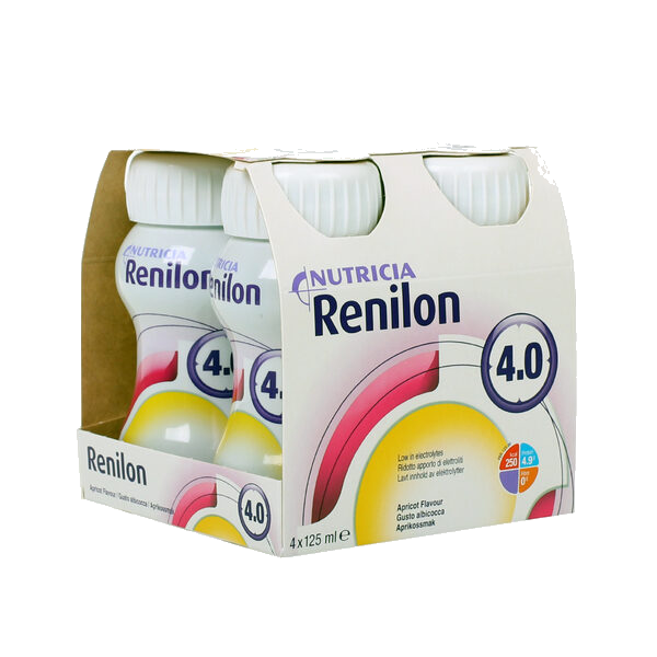 Renilon 4,0 Næringsdrikk Aprikos 4X125 ml