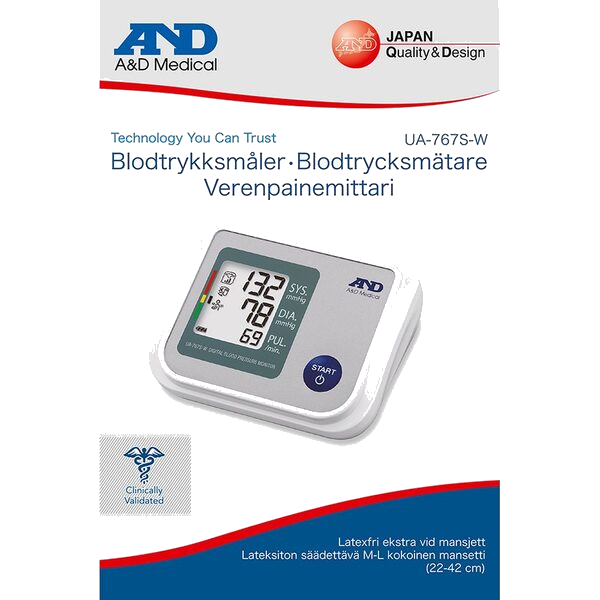And Blodtrykksapparat Digitalt Ua-767S-W
