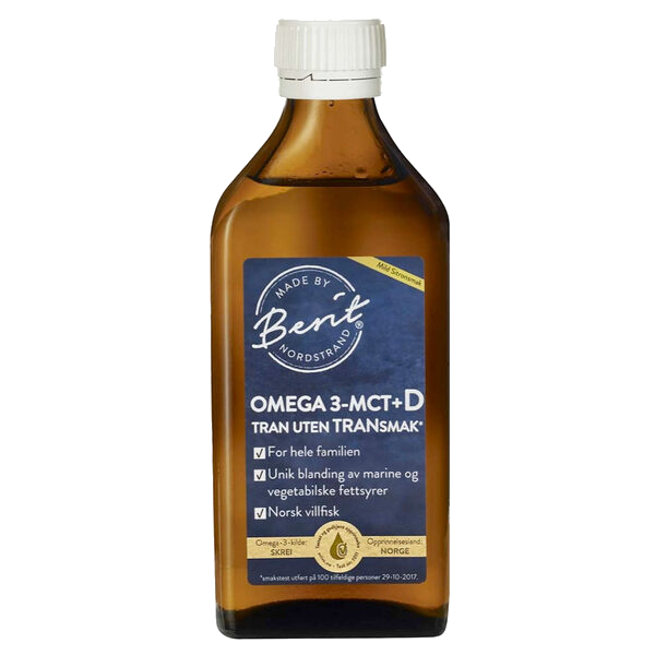 Berit Nordstrand tran m/Omega 3, MCTog vitamin D 250 ml