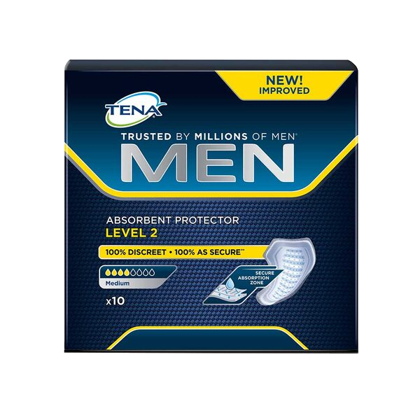 Tena Men Absorberende Innlegg Level 2, 10 stk