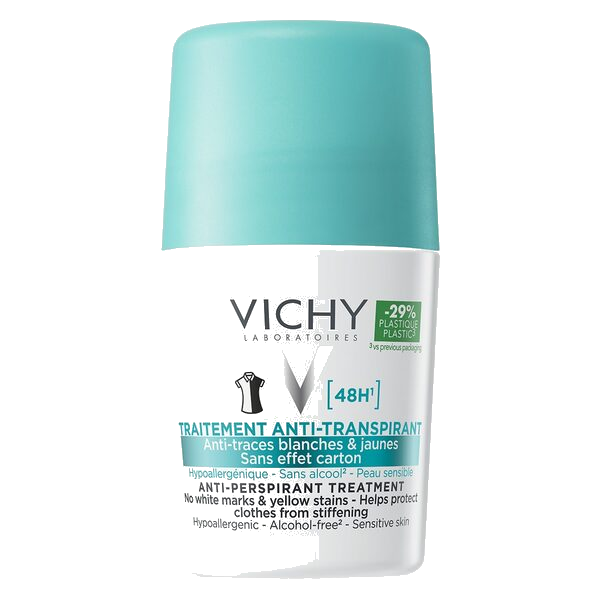 Vichy Anti-traces 48h Antiperspirant Roll-On Deodorant 50ml