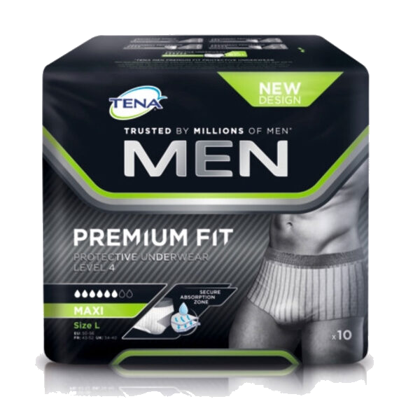 TENA Men Protective underwear Level 4, buksebleie, L, 10 stk