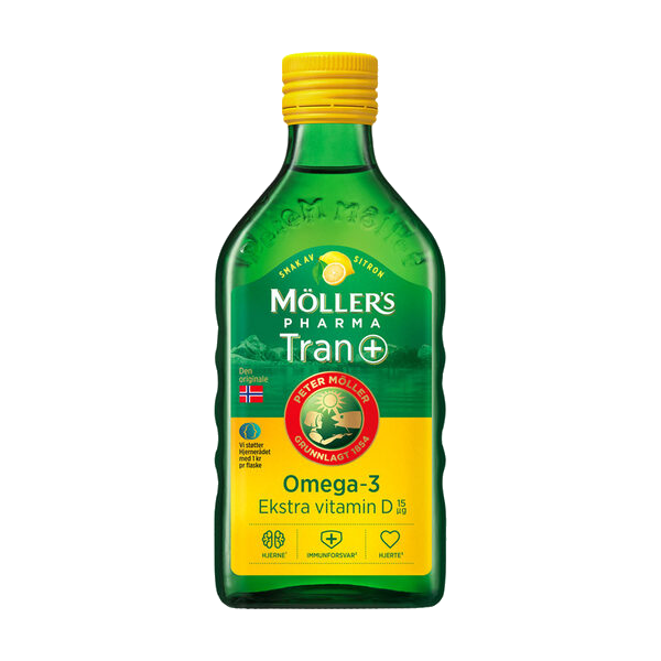 Möller's Pharma Tran D+ med sitronsmak 250ml