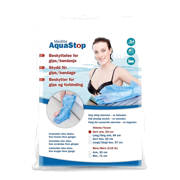 Aquastop dusjbeskyttelse til voksen arm kort