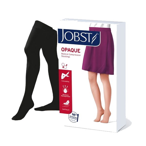 Jobst Opaque K1 Lår Sort L 1 par