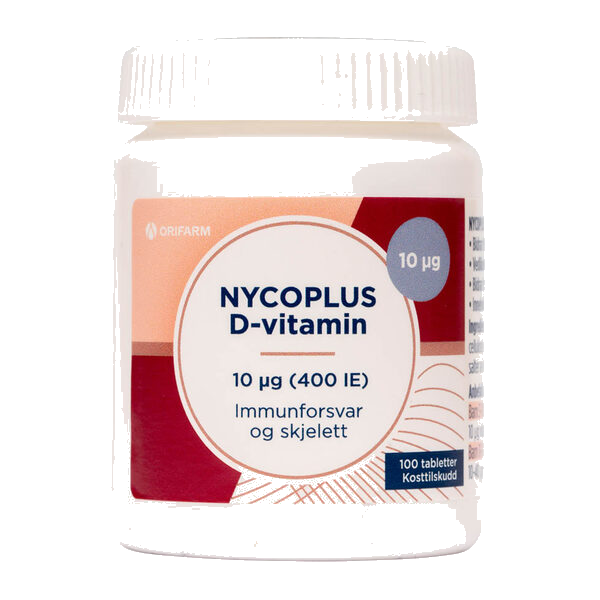 Nycoplus D3-vitamin 10 mcg tabletter 100 stk