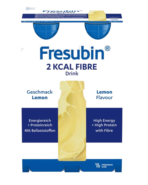 Fresubin 2 kcal Fibre Drink Næringsdrikk Sitron 4X200 ml
