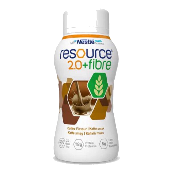 Resource 2,0+Fibre Næringsdrikk Kaffe 4X200 ml