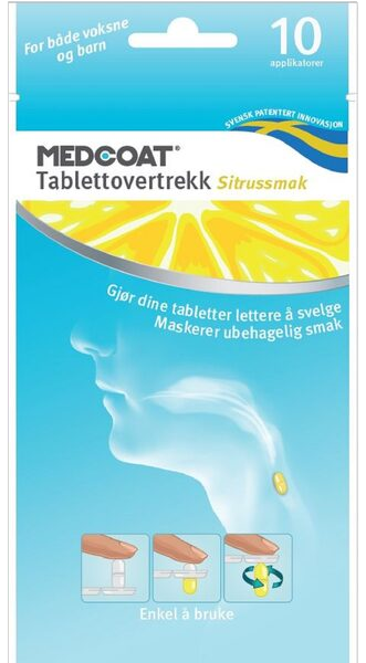 Medcoat tablettovertrekk sitrus