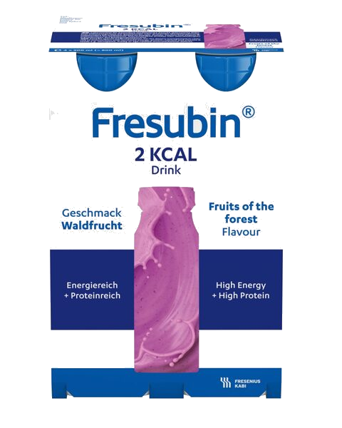 Fresubin 2 kcal Drink Næringsdrikk Skogsbær 4X200 ml