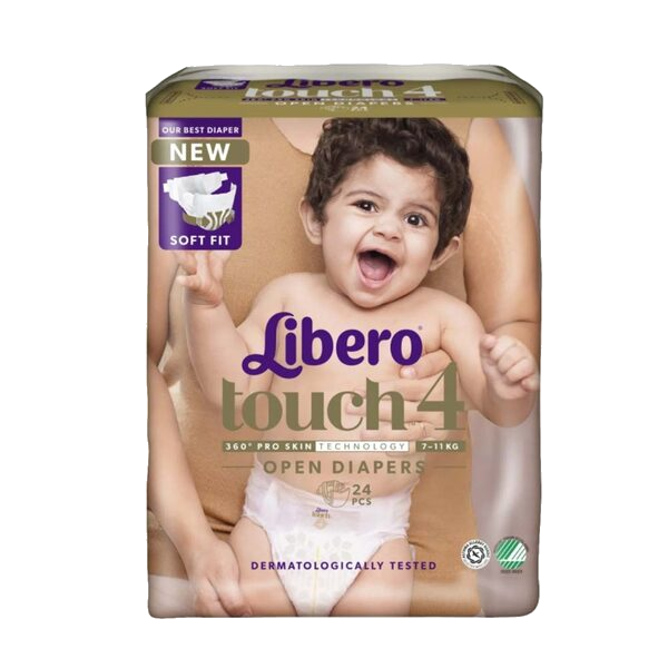 Libero Touch 4 åpen bleie 7-11kg