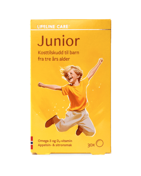 Lifeline Care Junior Kosttilskudd geleputer med sitron- og appelsinsmak 30 stk