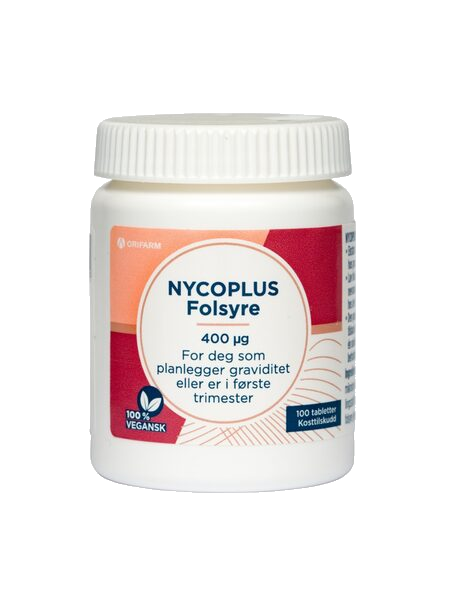 Nycoplus Folsyre 400 mcg tabletter 100 stk