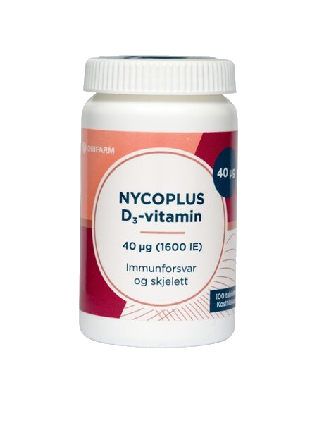 Nycoplus D3-vitamin 40 mcg tabletter 100 stk