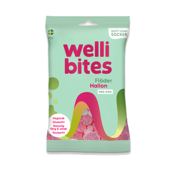 Wellibites Hyllebær & Bringebær 70 g