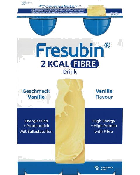 Fresubin 2 kcal Fibre Drink Næringsdrikk Vanilje 4x200 ml